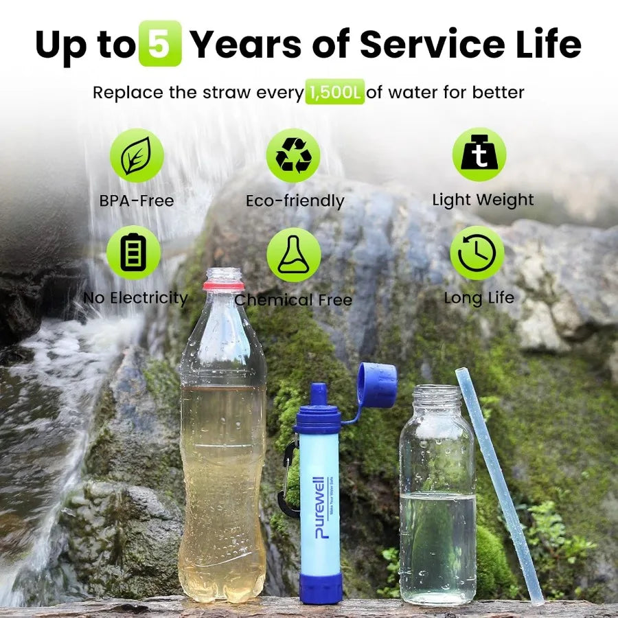 Outdoor Personal Water Filtration Straw