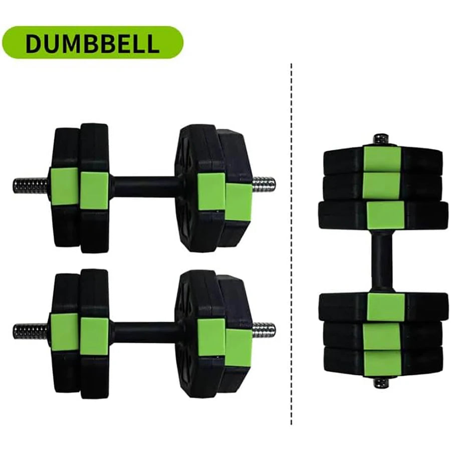 Adjustable 2 in 1 Dumbbell Set with Iron Handle