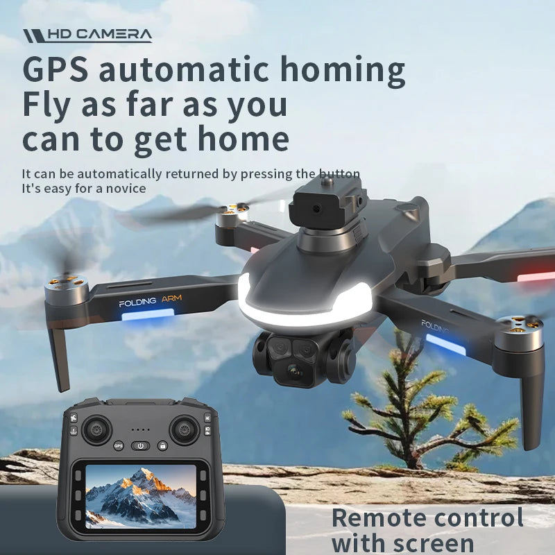 GPS RC Drone with 8K HD Dual Camera and Obstacle Avoidance