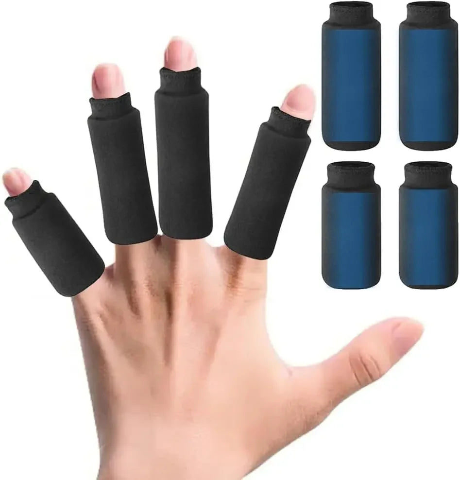 Finger Ice Sleeves 4PCS Finger & Toe Cold Gel Ice Packs Thumb Ice Packs Hot Cold Compression Sleeves