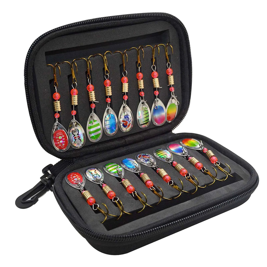 16Pcs Vibration Spinner Lure Fishing Set