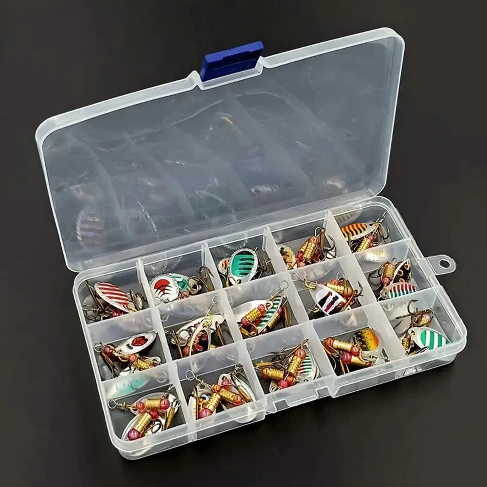 30pcs Metal Spoon Spinner Fishing Lures