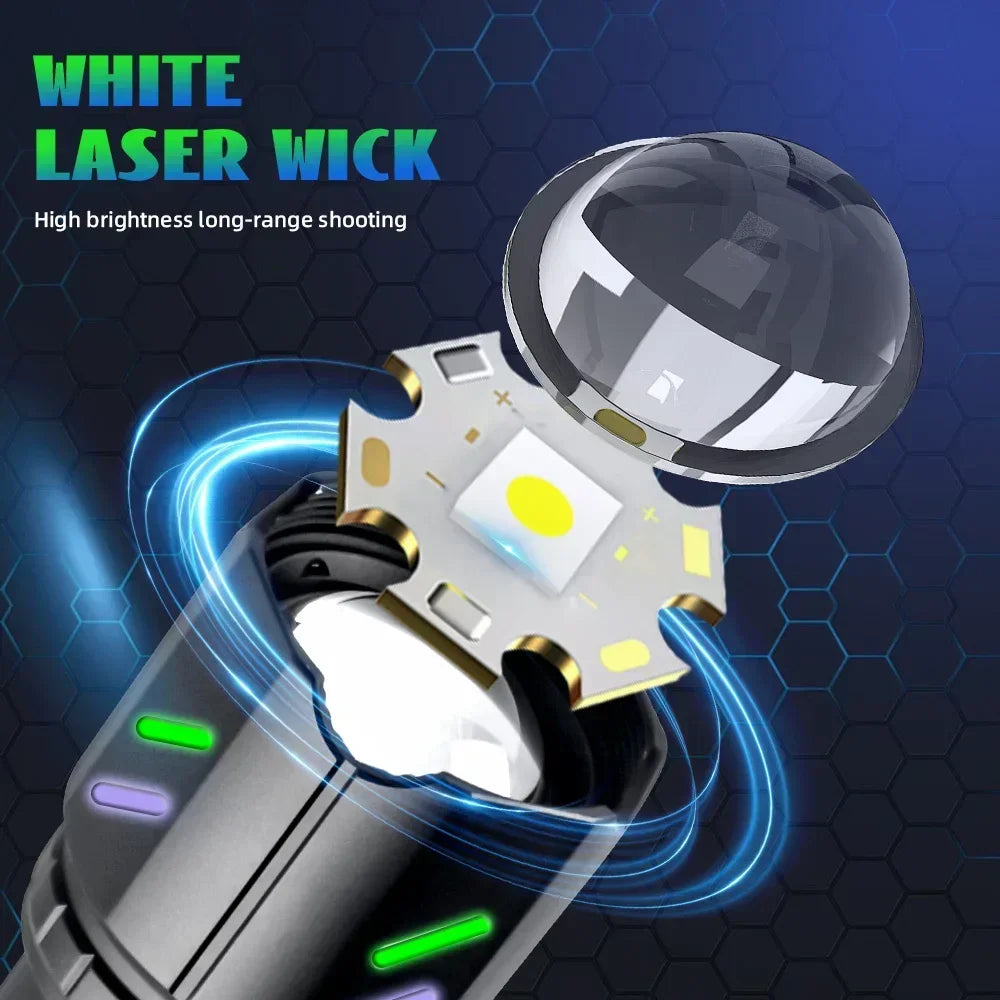 LED White Laser Tactical Flashlight