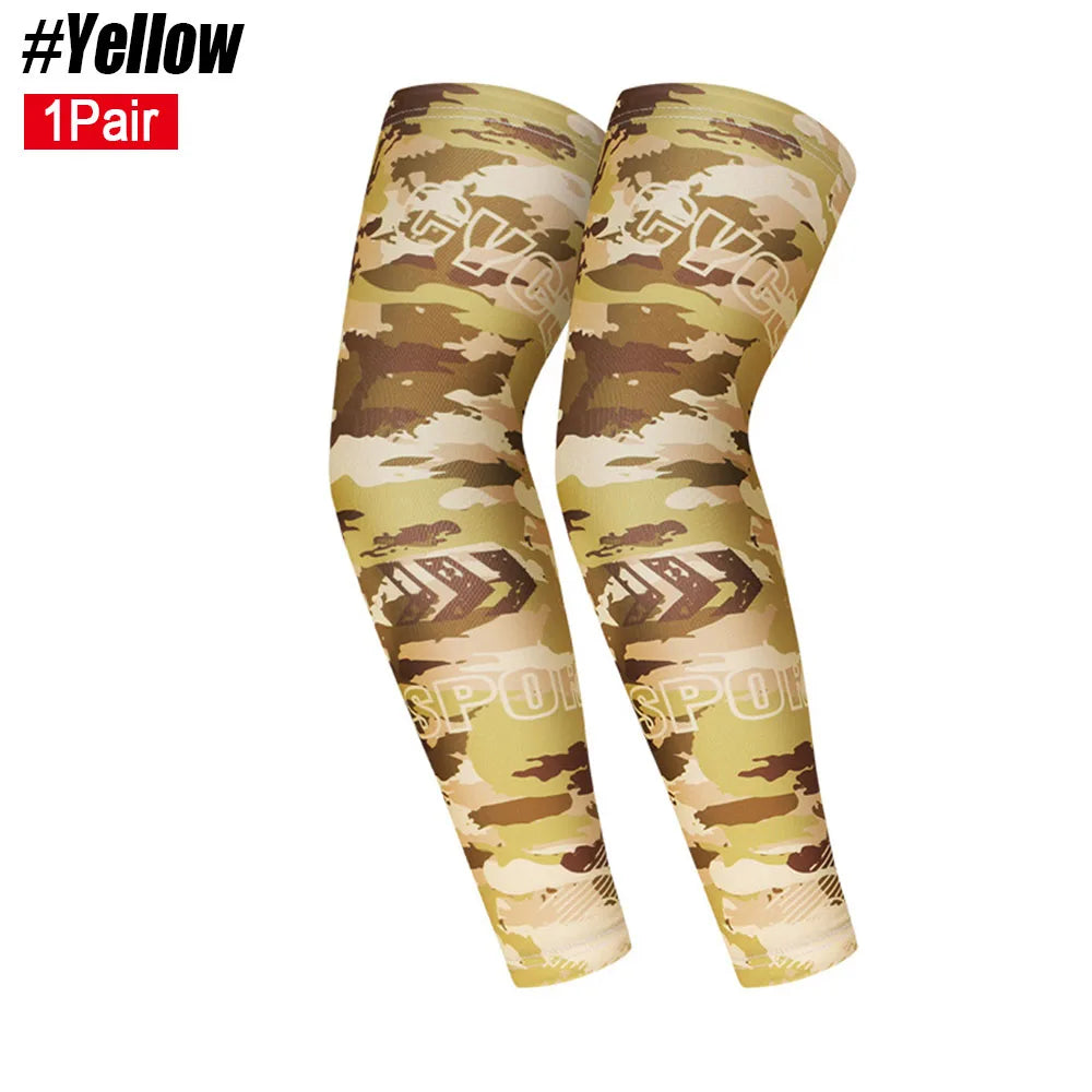 1Pair Ice Silk Cooling Arm Sleeves Anti-UV Sunburn Arm Cover for Running Cycling Driving Hiking Mountaineering Golf Sports from China