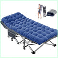 Oversized XXL Folding Camping Cot with Mattress, Heavy Duty Sleeping Cot Bed for Adults, Portable with Carry Bag