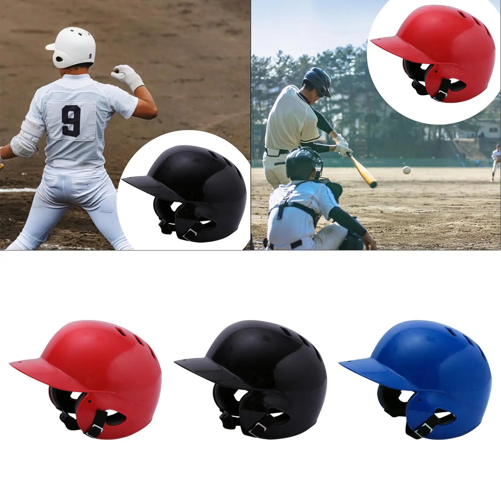 Baseball Batting Helmet Shock Absorbing Breathable for Game