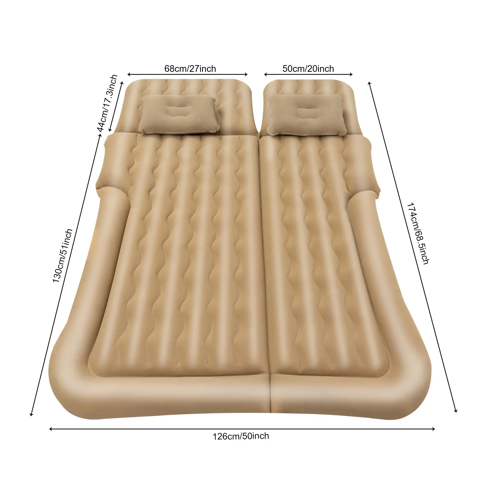 Universal Foldable Portable Inflatable Mattress Set w/Pump+Pillow
