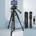 152cm Tripod Stand, 60 Inch Professional Camera Tripod Kit - Sturdy, Portable, With Carry Bag And Phone Holder