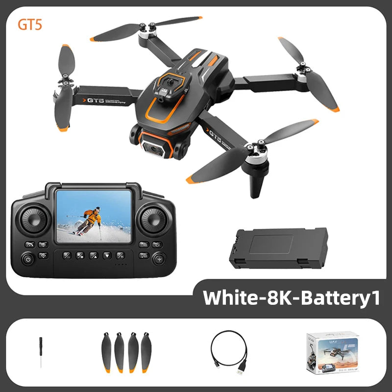 Lenovo GT5 Mini Drone 4K HD dual-lens wide-angle aerial 8K photography 5G WIFI Foldable quadcopter Brushless Obstacle Avoidance from China