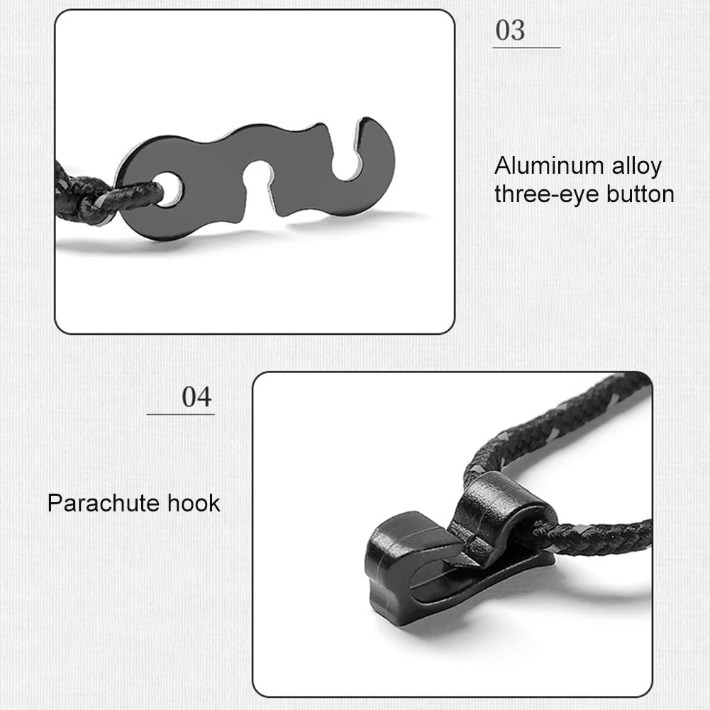 12 Clips Portable Adjustable Camping Clothesline