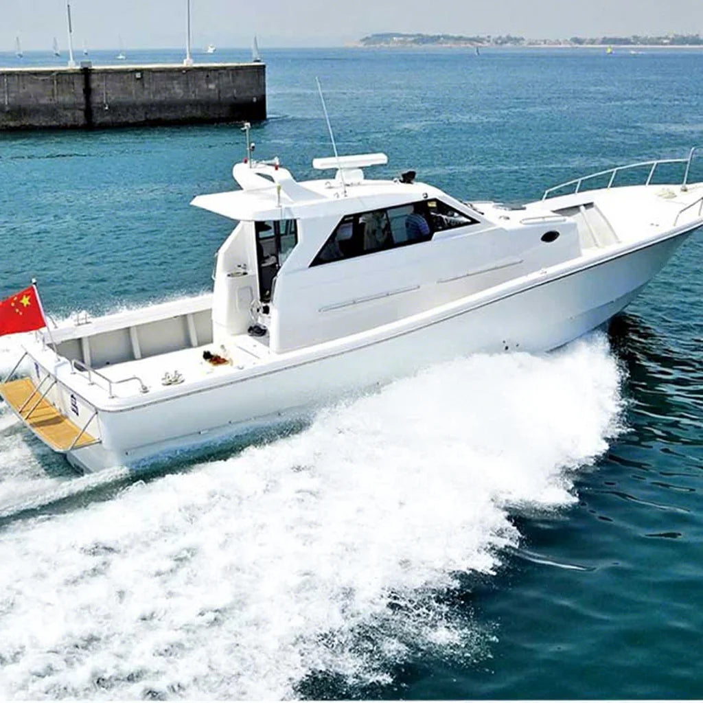 Big Fiberglass Fishing Boat With  Engine