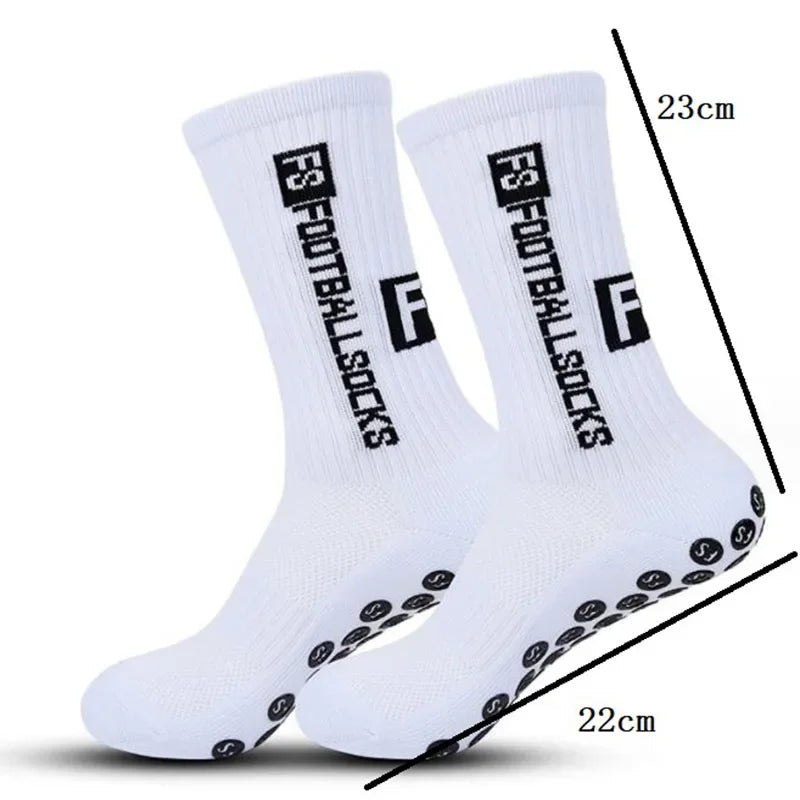1 Set of High Quality FS Men's Leg Cover and Anti Slip Soccer Sports Socks