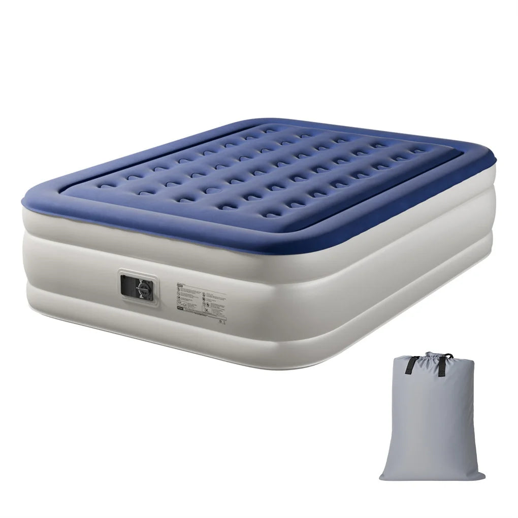 Queen 18in Raised Comfort Air Mattress with Built-in Pump