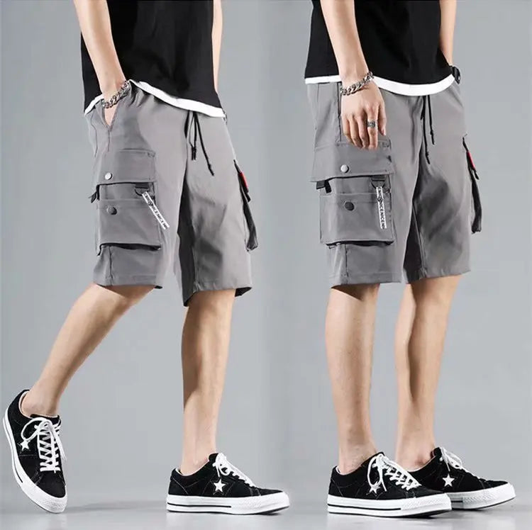 2024 New Trendy Solid Color Pants, Multi Flap Pocket Men's Cargo Pants, Loose Casual Outdoor Pants, Men's Work Pants oversized from China