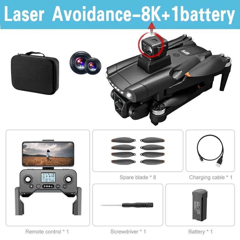 Lenovo V198MAX Drone Laser obstacle avoidance aerial photography 8K 5G Professional HD Camera Brushless Folding Quadcopter from China