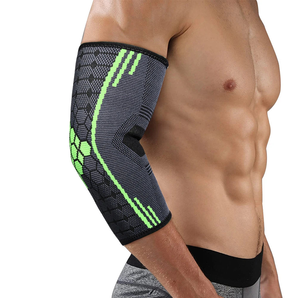 1PC Elbow Compression Sleeves For Tennis and Golfer's Elbow, Breathable Elastic Blend Elbow Brace Support for Men and Women from China