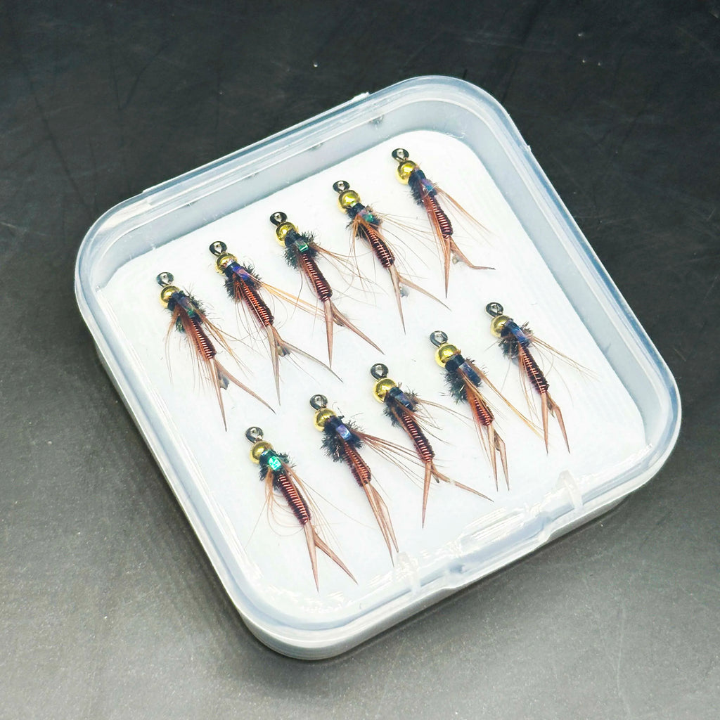 5/10Pcs Fly Fishing Lures Artificial Insect Bait Brasshead Prince Nymph Fresh Water Trout Salmon Pike Bass Wet Flie Bionics Fly from China