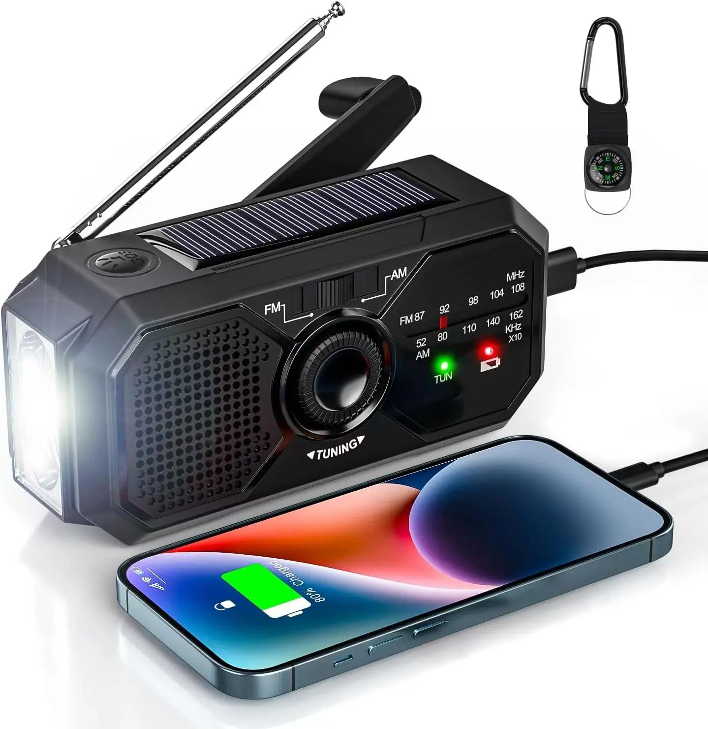 Portable Solar Radio, Emergency Kits First Aid Radio With Crank, Dynamo AM/FM Radio, Blackout Power Station, USB Phone Charger from China