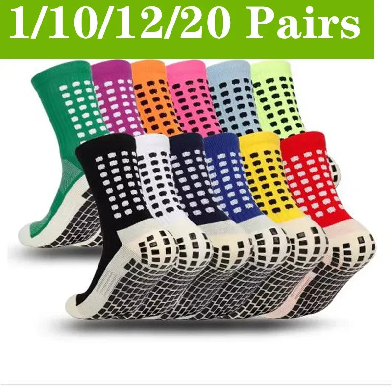 Grip Soccer Socks Anti Slip Non Slip Men's Athletic Socks for Football Basketball Sports, 1/10/12/20 Pair 2025 from China
