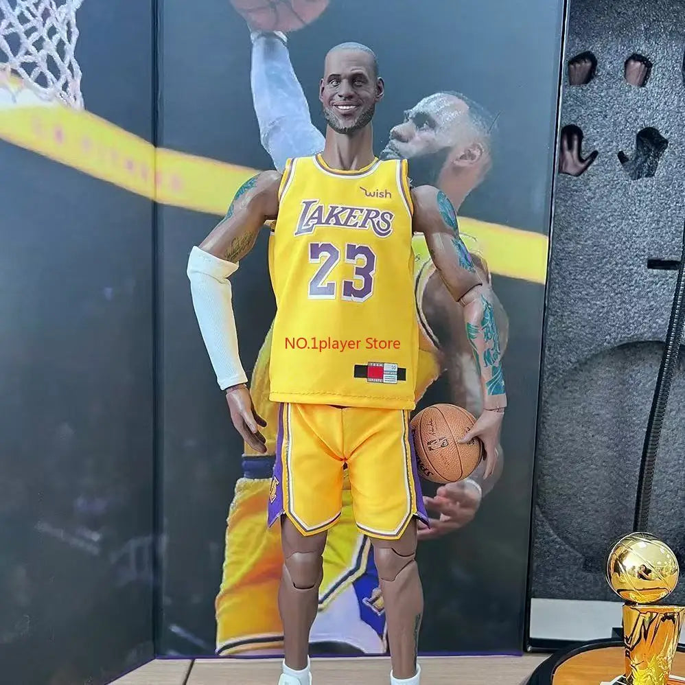 NBA Basketball Superstar LeBron James Lakers Jersey No. 23 Doll