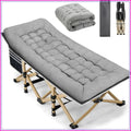 Portable Camping Cot, 600LBS Max Load, Extra Wide with Thick Mattress, Folding for Outdoor/Office/Home