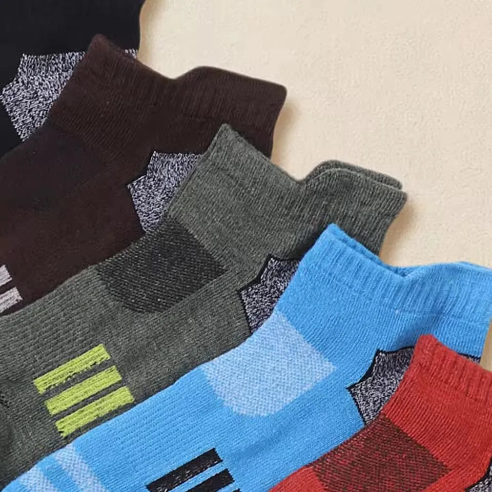 6/12 Pairs Mesh Sweat Absorbing and Breathable Thin Men's Sports Socks Casual Comfortable Non Slip Wear-resistant Men's Socks from China