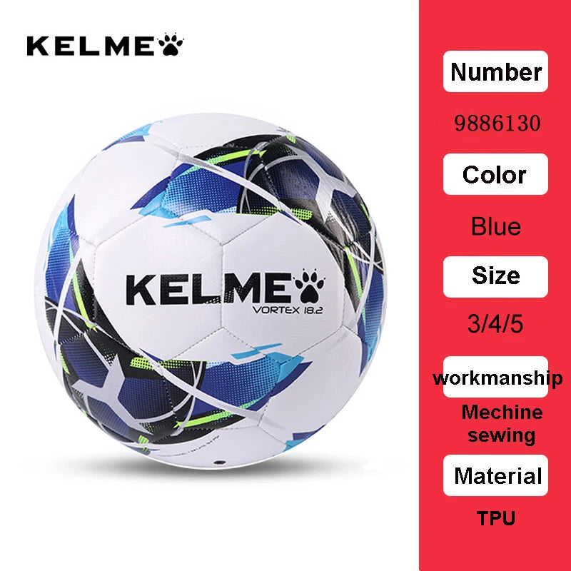 KELME Professional Soccer Ball TPU Size 3 Size 4 Size 5 Red Green Goal Team Match Training Balls Machine Sewing 9886130 from China