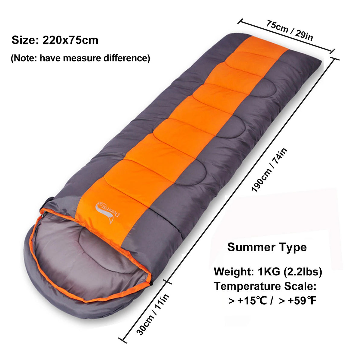 Desert&Fox Camping Sleeping Bag Lightweight 4 Season Warm & Cold Envelope Backpacking Sleeping Bag for Outdoor Traveling Hiking from China