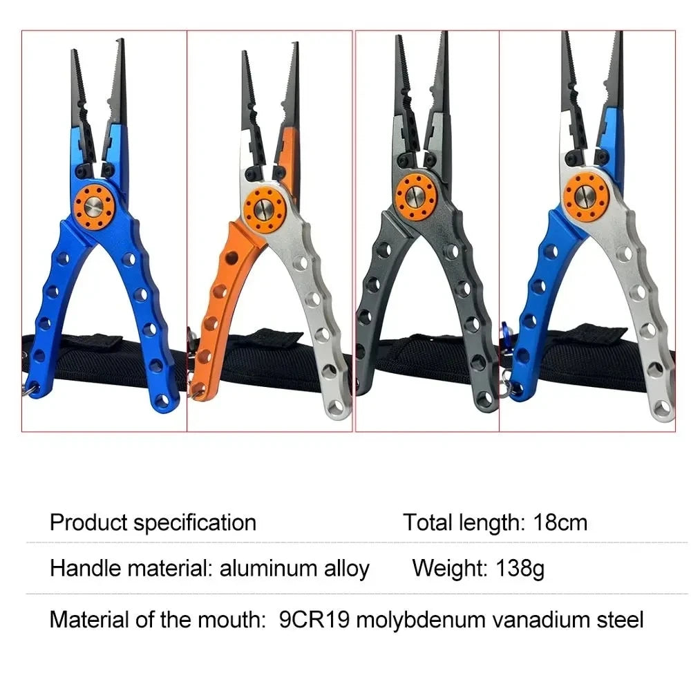 Fishing Pliers Line Cutter Multifunctional Scissors and Hook Remover