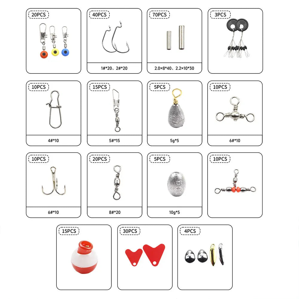 267pcs Fishing Accessories Kit