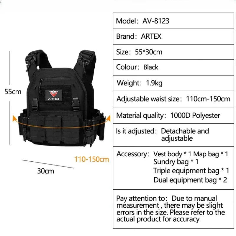 Quick detachable light laser cut tactical vest