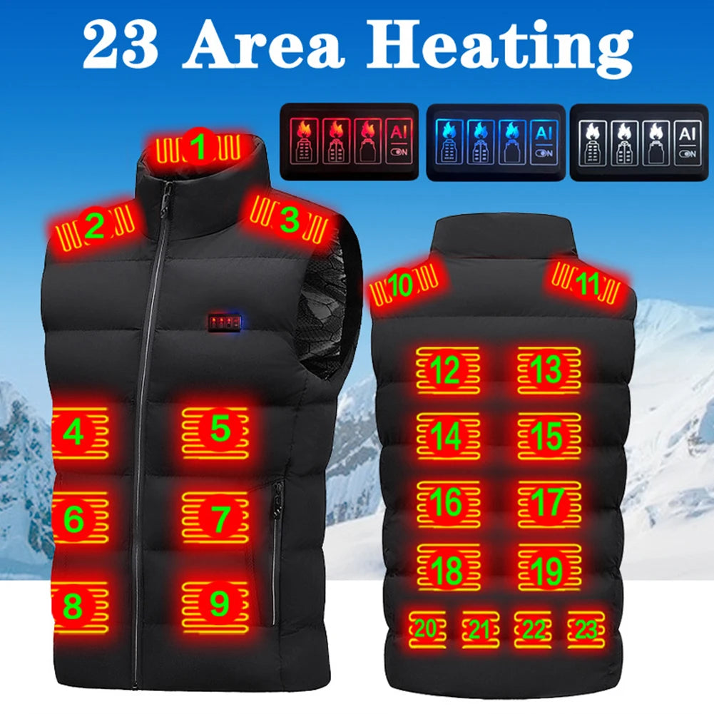 23 Areas Heated Vest for Men Women