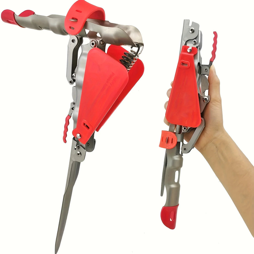 Automatic Spring Fishing Rod Holder (1 Pack, Stainless Steel)