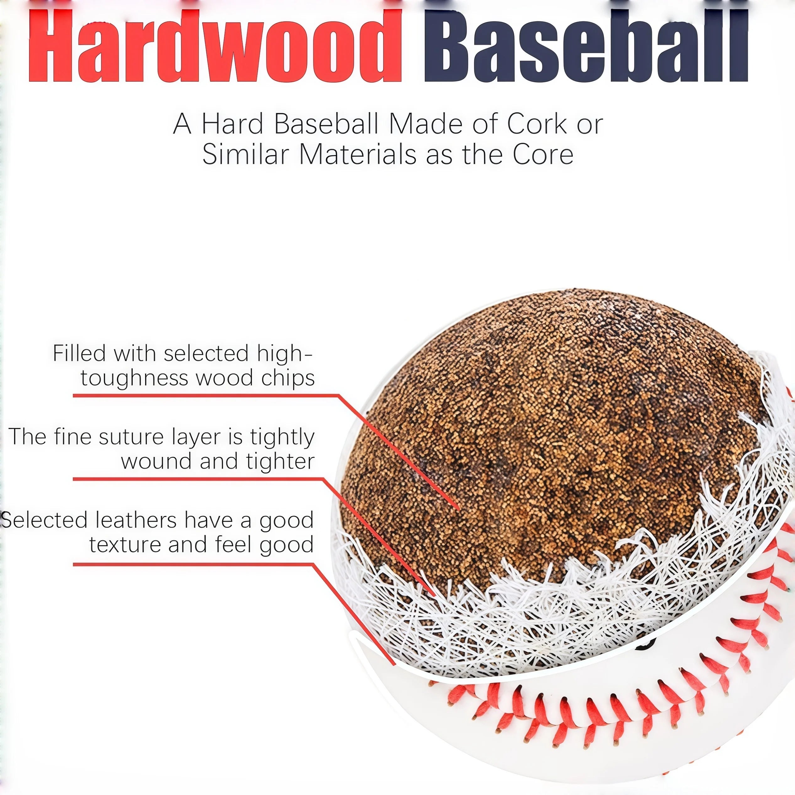 12 Pack 9inch Hardwood/soft Standard Size Adult Baseballs Leather Covered