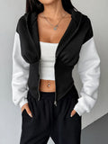 Women Long Sleeves Zippers Hoodie