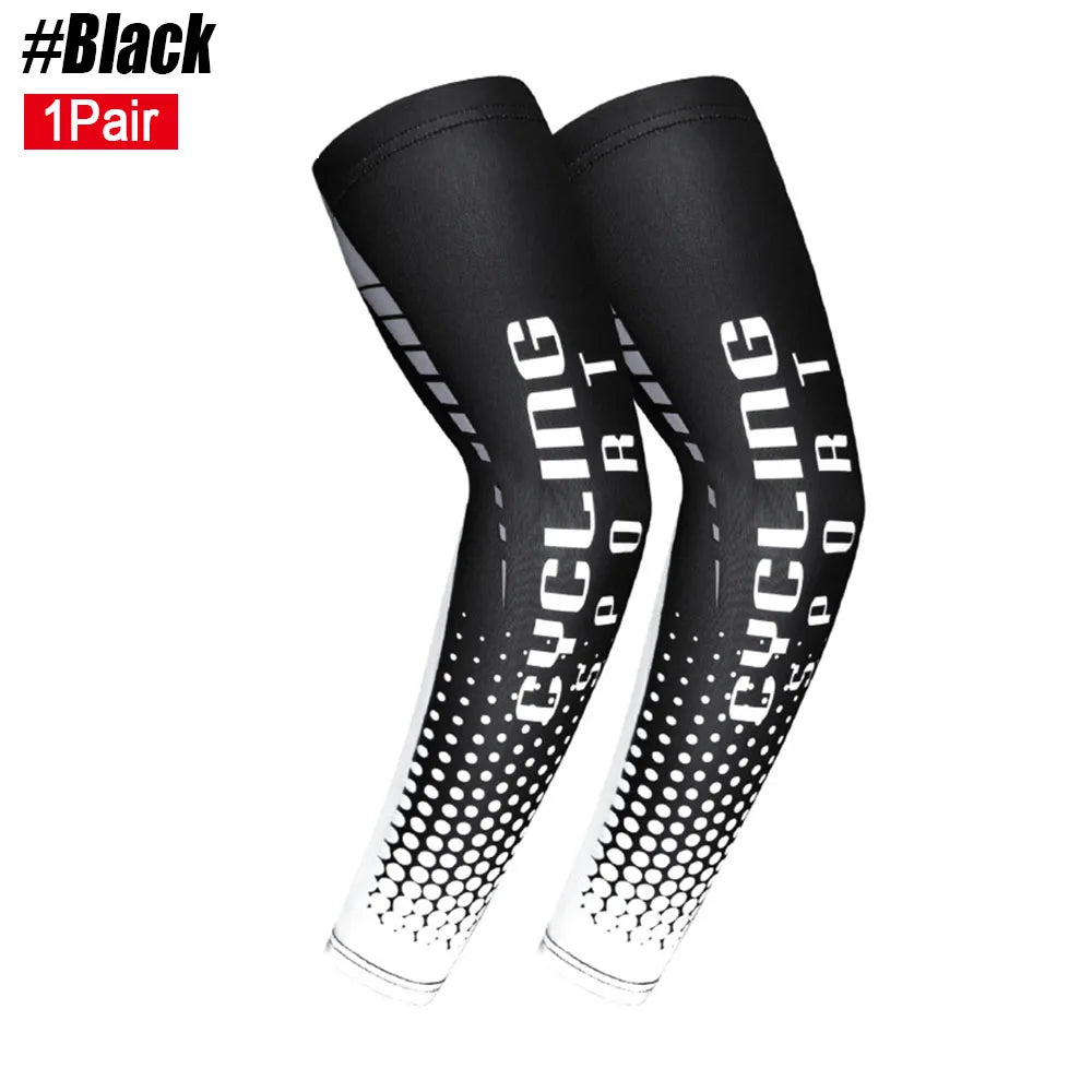 1Pair Ice Silk Cooling Arm Sleeves Anti-UV Sunburn Arm Cover for Running Cycling Driving Hiking Mountaineering Golf Sports from China