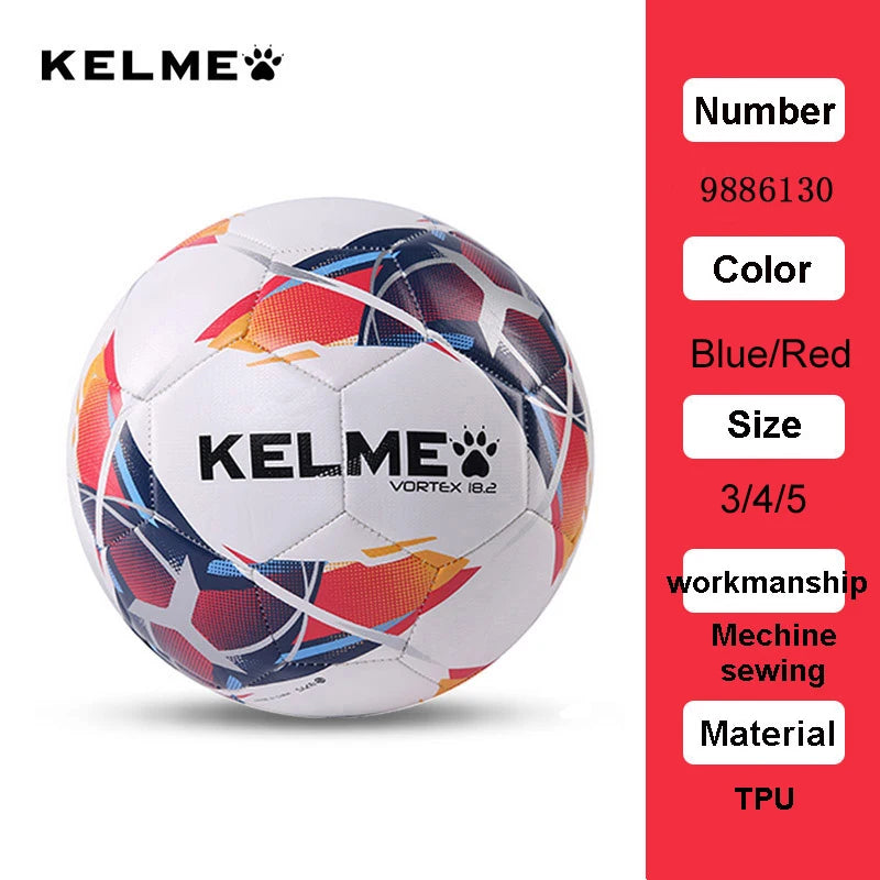 KELME Professional Soccer Ball TPU Size 3 Size 4 Size 5 Red Green Goal Team Match Training Balls Machine Sewing 9886130 from China