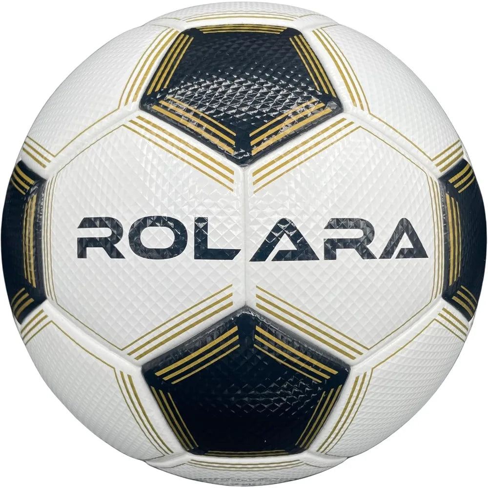 Gold Series NFHS Approved Thermal Bonded Korean PU Leather Professional Match Soccer Ball Size 5