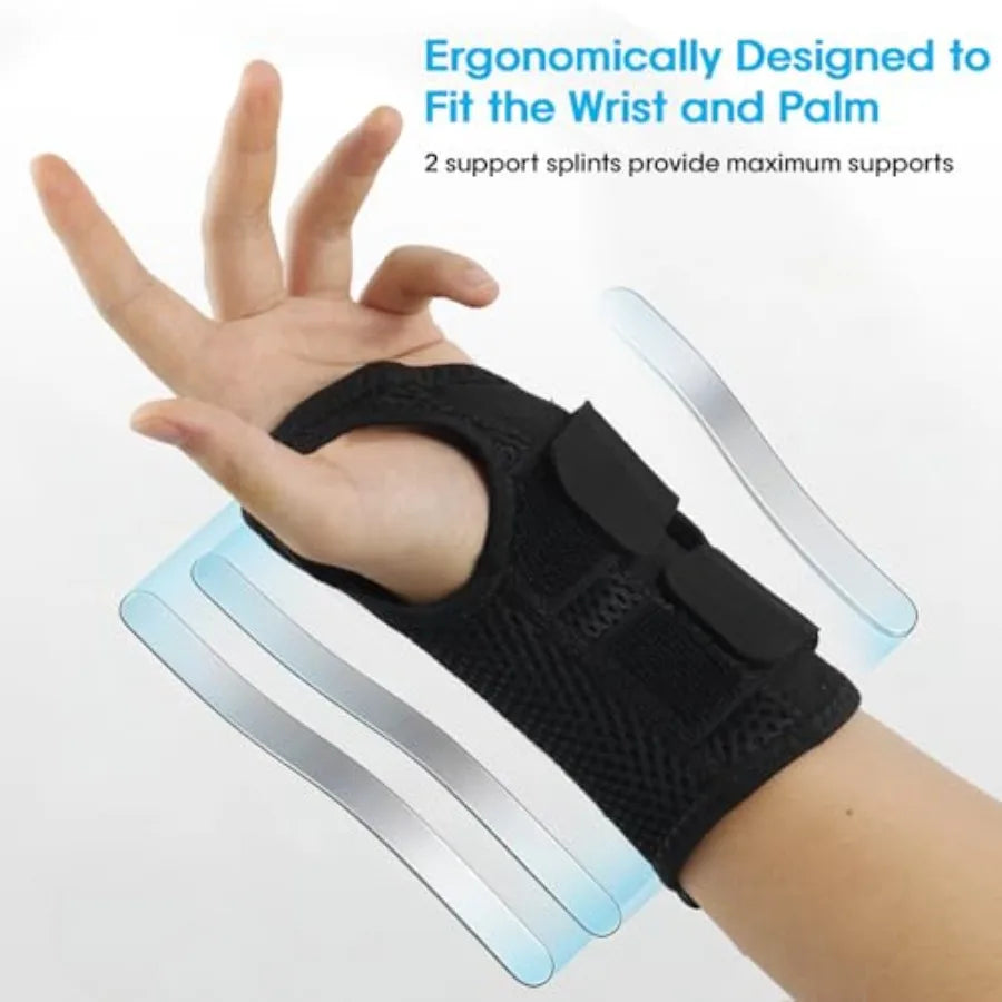 Wrist Brace Carpal Tunnel Wrist Splint Night Support for Women/Men Pain Relief Support Tendonitis Arthritis Sprain Tennis Elbow