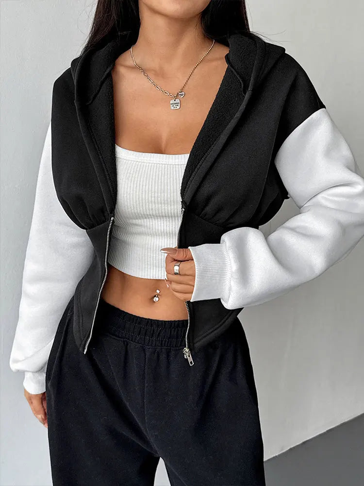 Women Long Sleeves Zippers Hoodie