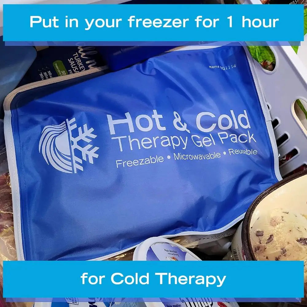 Flexible Reusable Hot and Cold Therapy Cooling Gel Pad (11x14 Inches)