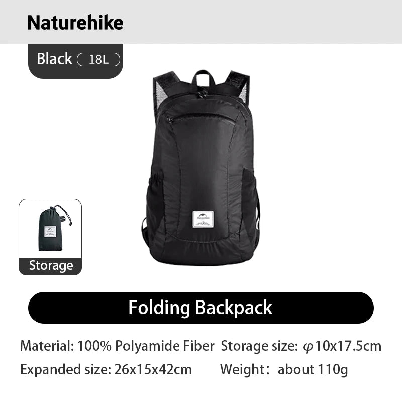 Ultra Lightweight 18L Portable Waterproof Nylon Outdoor Backpack