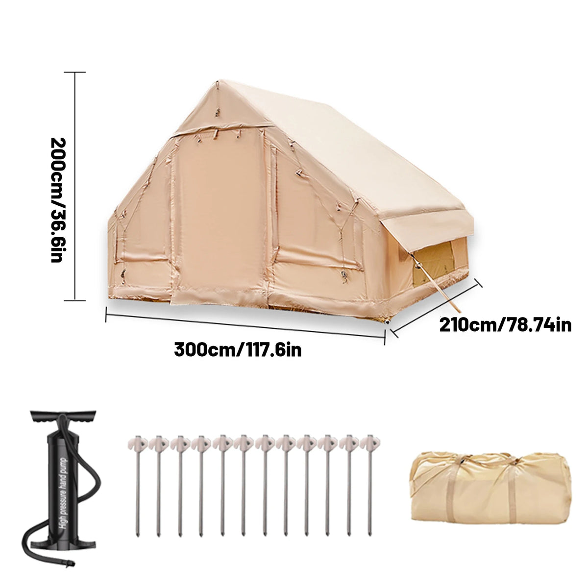 PAKICETUS Inflatable camping tent 4-8 people with windows portable water-resistant camping tent  Four season tents from China