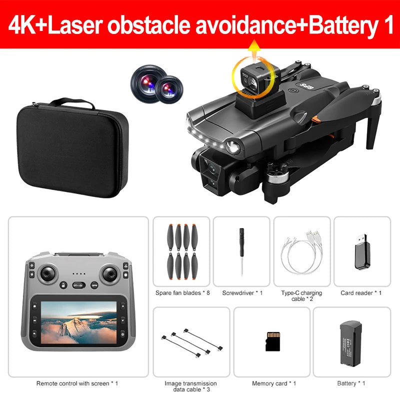 Lenovo V198MAX GPS Drone 4K 8K Professional Camera Aerial FPV Brush Laser Obstacle with Large Screen Remote Control Folding Drone from China