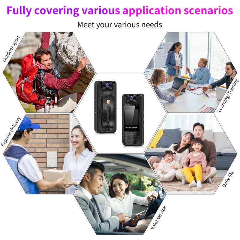 Smart Body Camera Wifi 4K HD Camera Infrared Night Vision Action Camera Outdoor Back Clip Mini Recording Camera from China