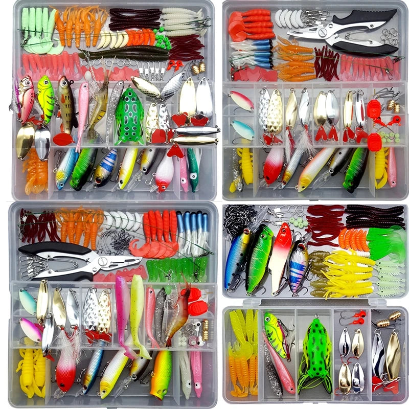 Fishing Lure Kit with Soft and Hard Bait