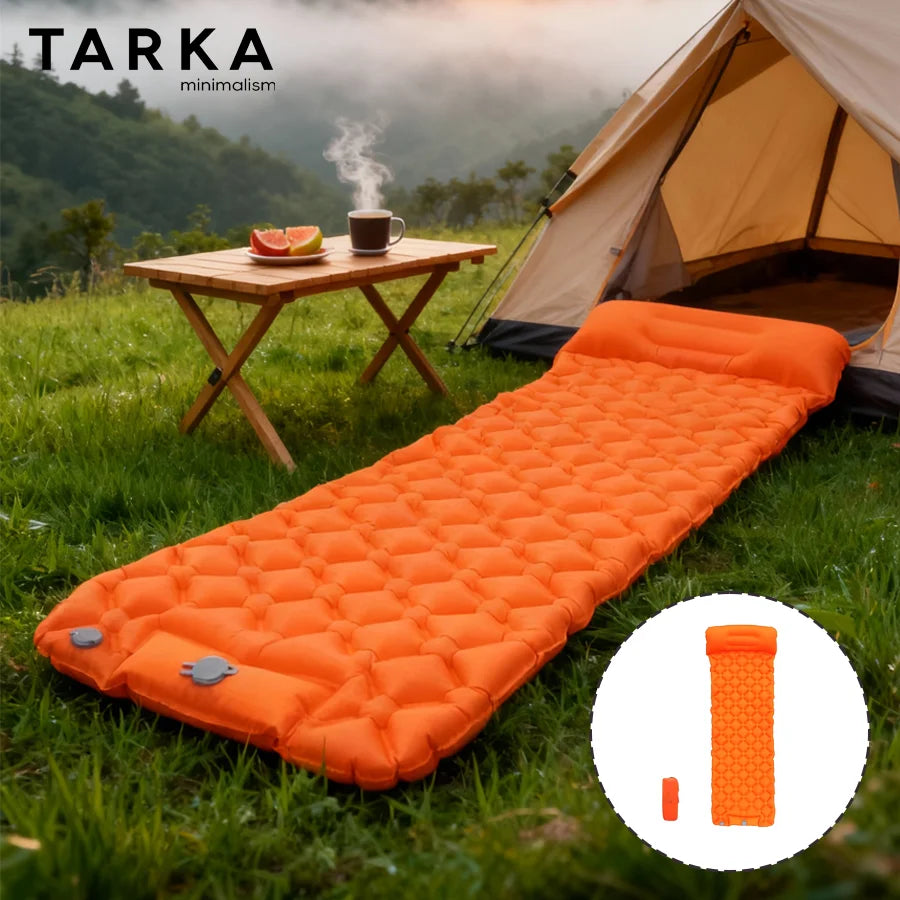 TARKA Rhombus Camping Mattress Self-inflating Air Cushion, Outdoor Tent Sleeping Pad Bed, Hiking Campsite Must Have Supplies from China