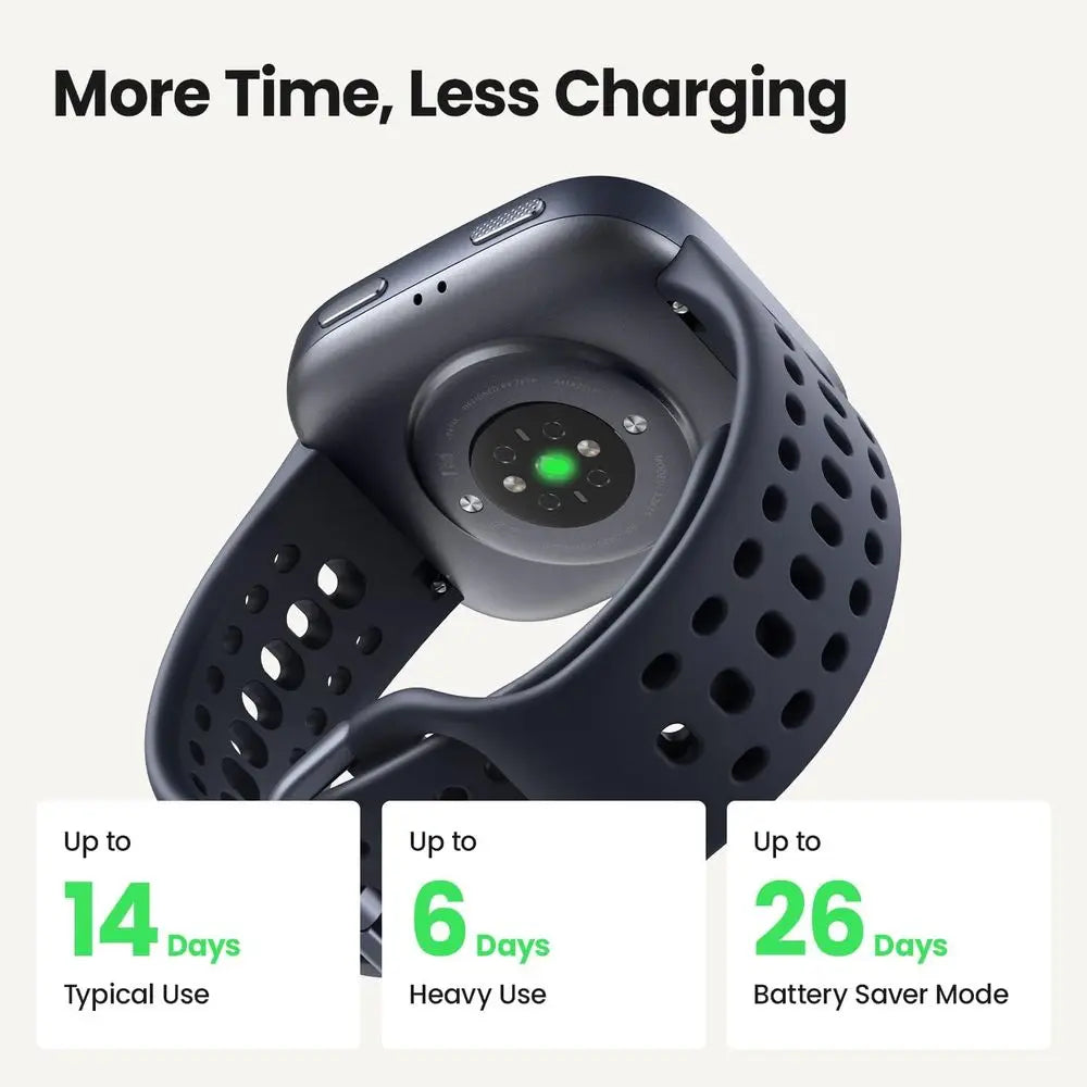 Smart Watch with 14 Day Battery, 1.97" AMOLED Display, GPS & Free Maps, AI, Bluetooth Call & Text, Health and Fitness