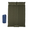 Portable  Inflatable Thickened Cushion Pads Camping Sleeping Mat with Pillow and Built-In Foot Pump