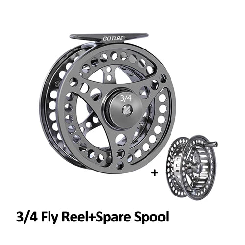Goture Fly Fishing Reel 3/4 5/6 7/8 9/10 2+1BB Max Drag 8kg Lightweight CNC-machined Large Arbor Left/Right Fly Reel+Spare Spool from China